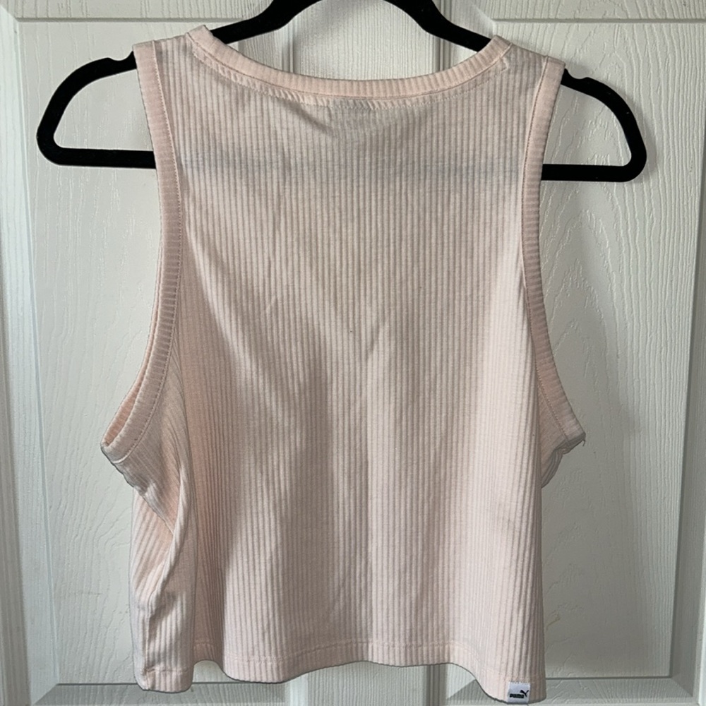 Puma | baby pink ribbed sleeveless workout‎ tank-top Size XL - Picture 7 of 10